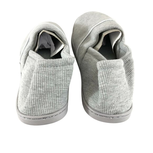 Womens Slippers Clogs Fabric Ribbed Slip On Gray Size 10 - Picture 3 of 4